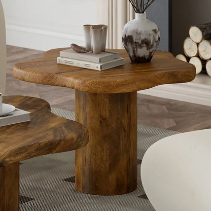 Mayal Black Coffee Table – Solid Mango Wood, Mid-Century Modern Style