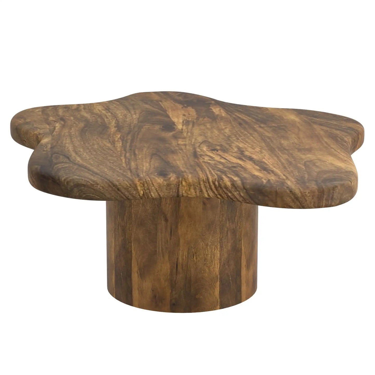 Mayal Black Coffee Table – Solid Mango Wood, Mid-Century Modern Style