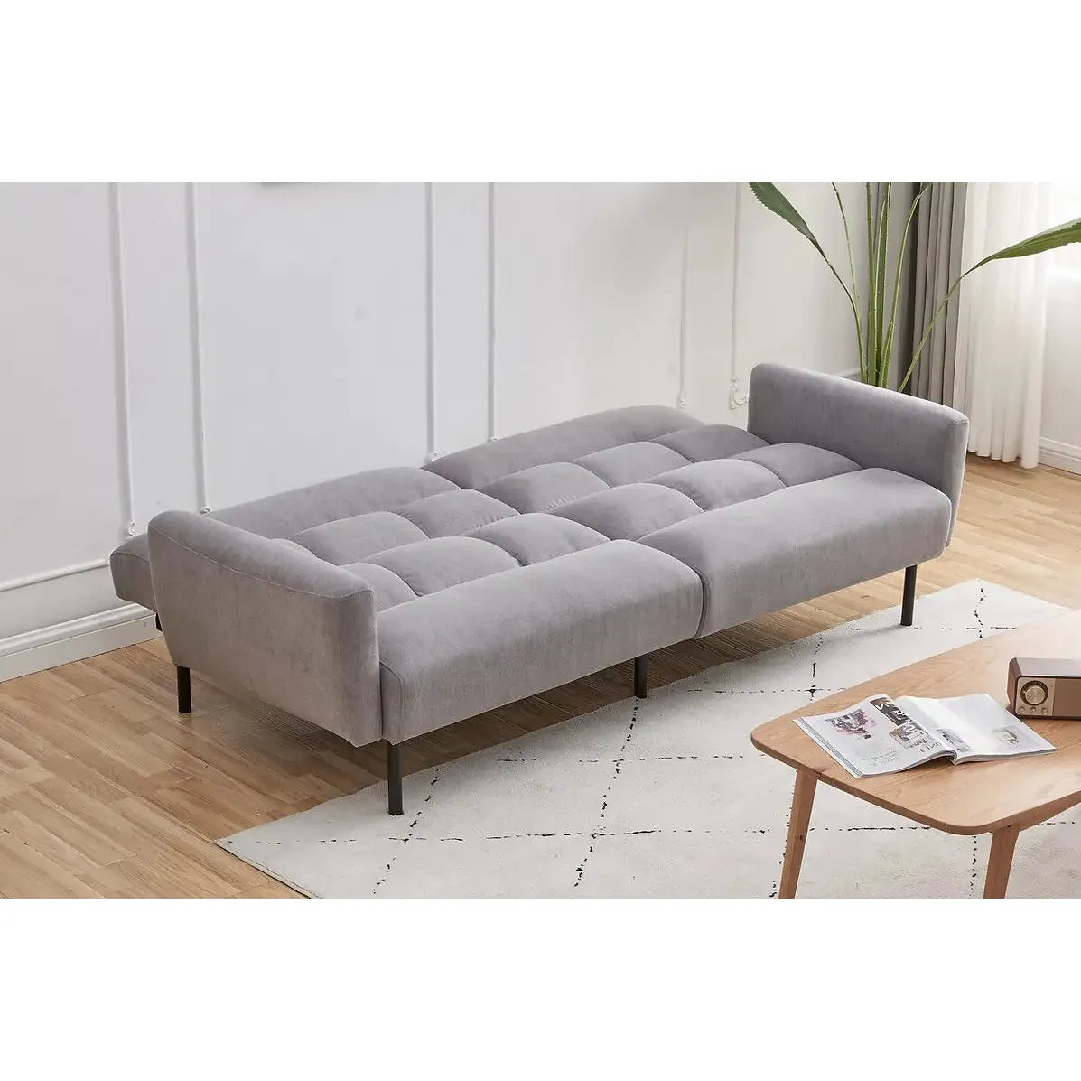 Memory Sofa Bed with Split Back & Removable Arms For sale 