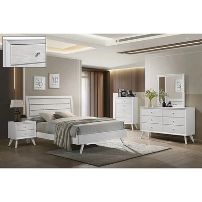  Mia White 5 Piece Bedroom Set