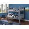 Mission Style Single Bunk Bed in Grey