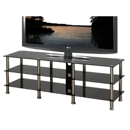 Black glass TV stand 