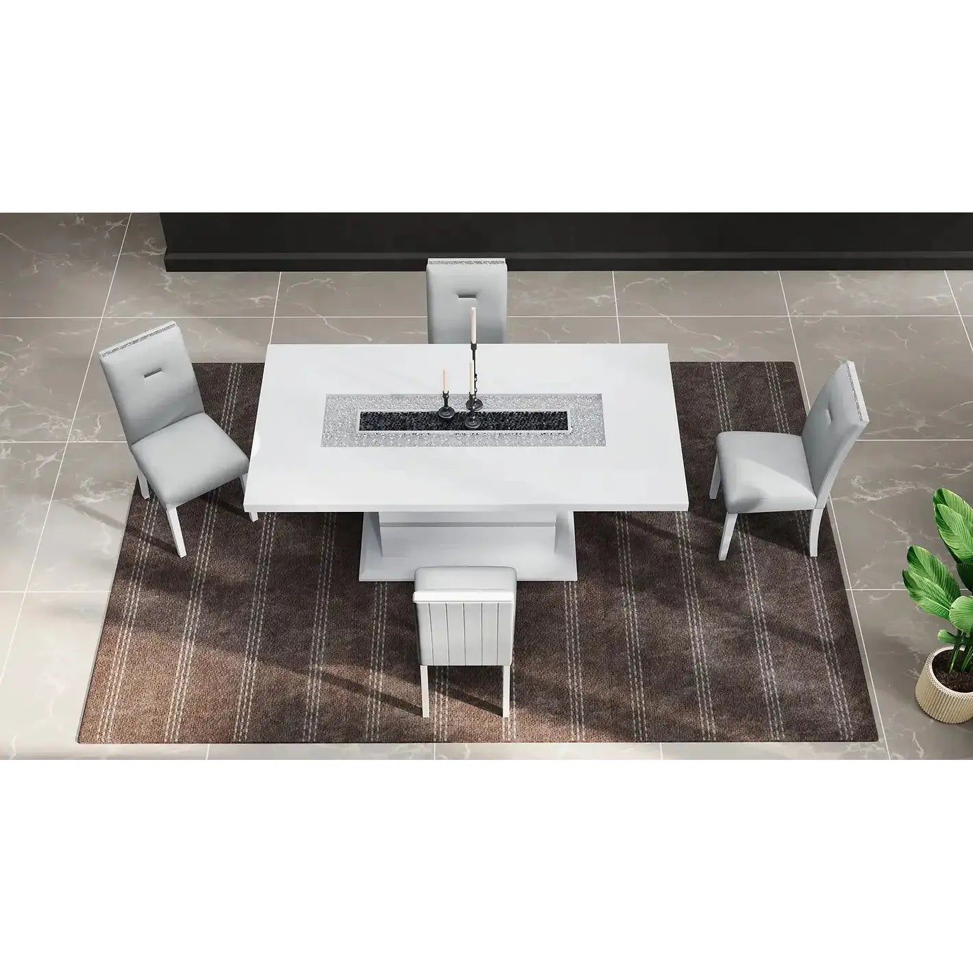 Dining table set with chairs