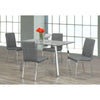 Modern glass dining table set for 4 people
