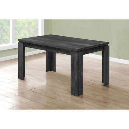 Modern Black Reclaimed Wood-Look Dining Table – Rustic Contemporary Style