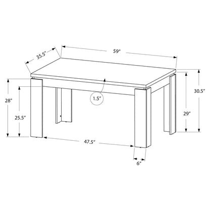 Modern Black Reclaimed Wood-Look Dining Table – Rustic Contemporary Style