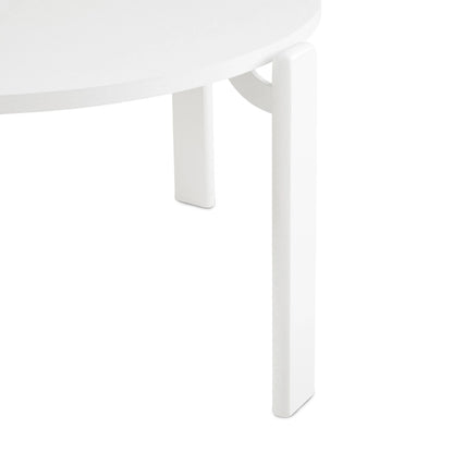 Myrtle White Round Coffee Table – Modern Wood Top with Oak Veneer