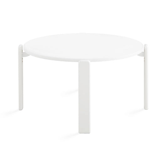 Myrtle White Round Coffee Table – Modern Wood Top with Oak Veneer