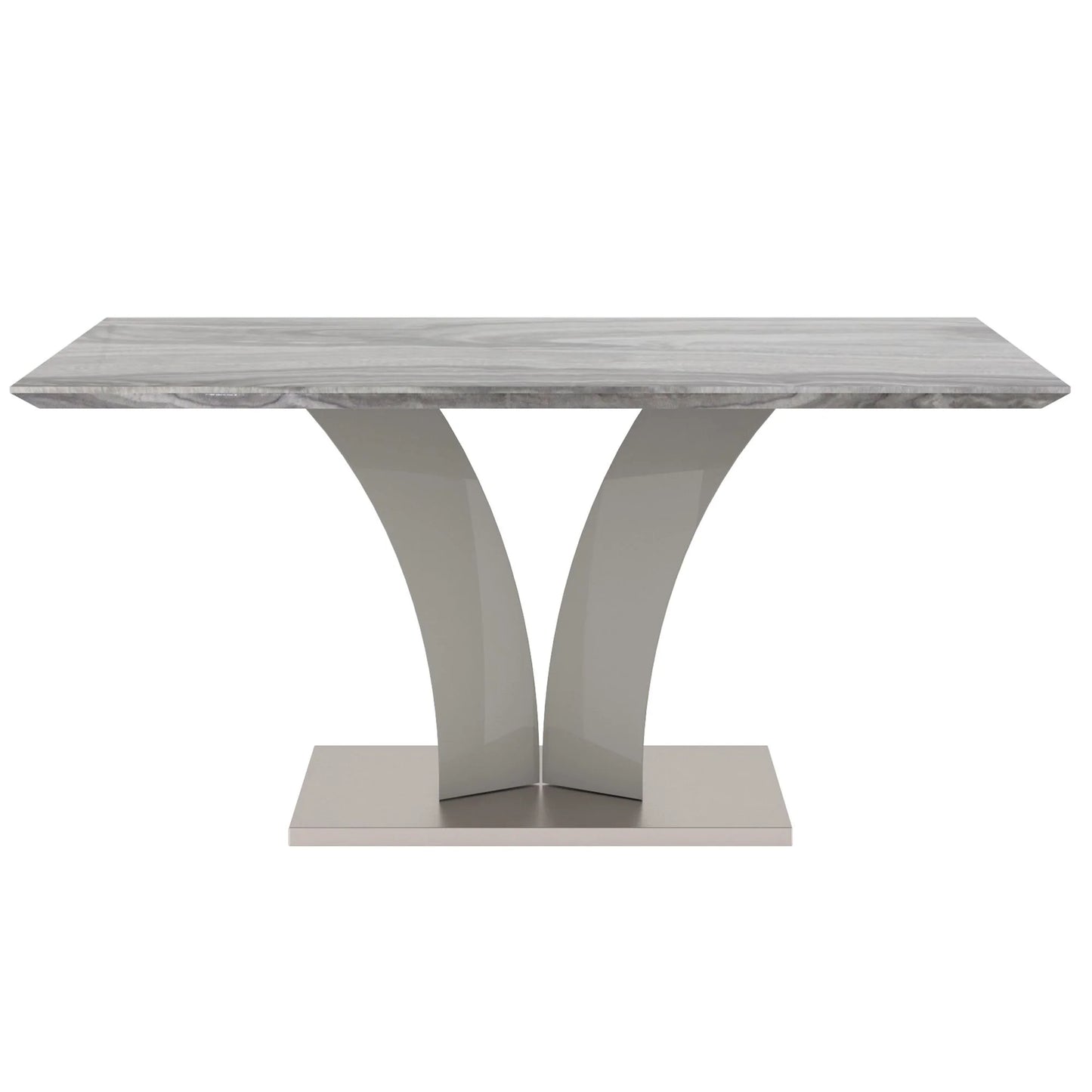 Napoli 63 Marble Dining Table in Light Grey