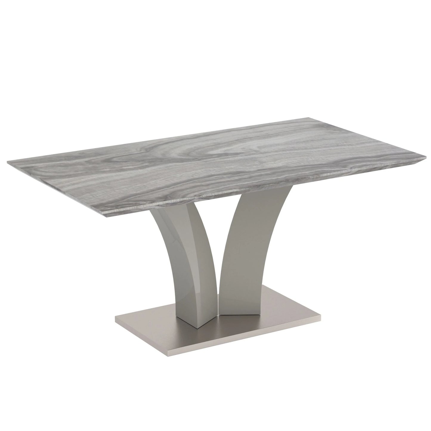 Napoli 63 Marble Dining Table in Light Grey