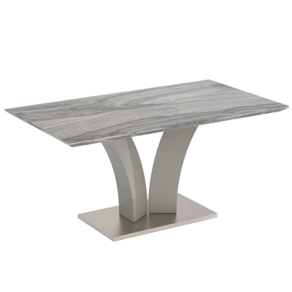 Napoli 63 Marble Dining Table in Light Grey