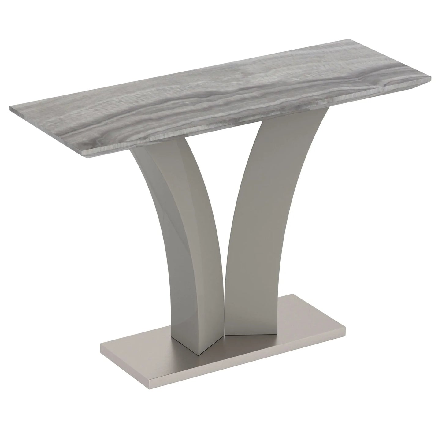 Napoli Modern Console Table With Light Grey Faux Marble with Top