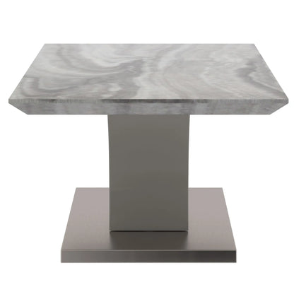 Napoli Modern Faux Marble Coffee Table in Light Grey