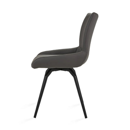 Nona Swivel Leatherette Dining Chair – Commercial-Grade Comfort