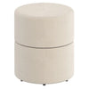 Novar Round Swivel Ottoman in Boucle Fabric – Warm Grey or Cream
