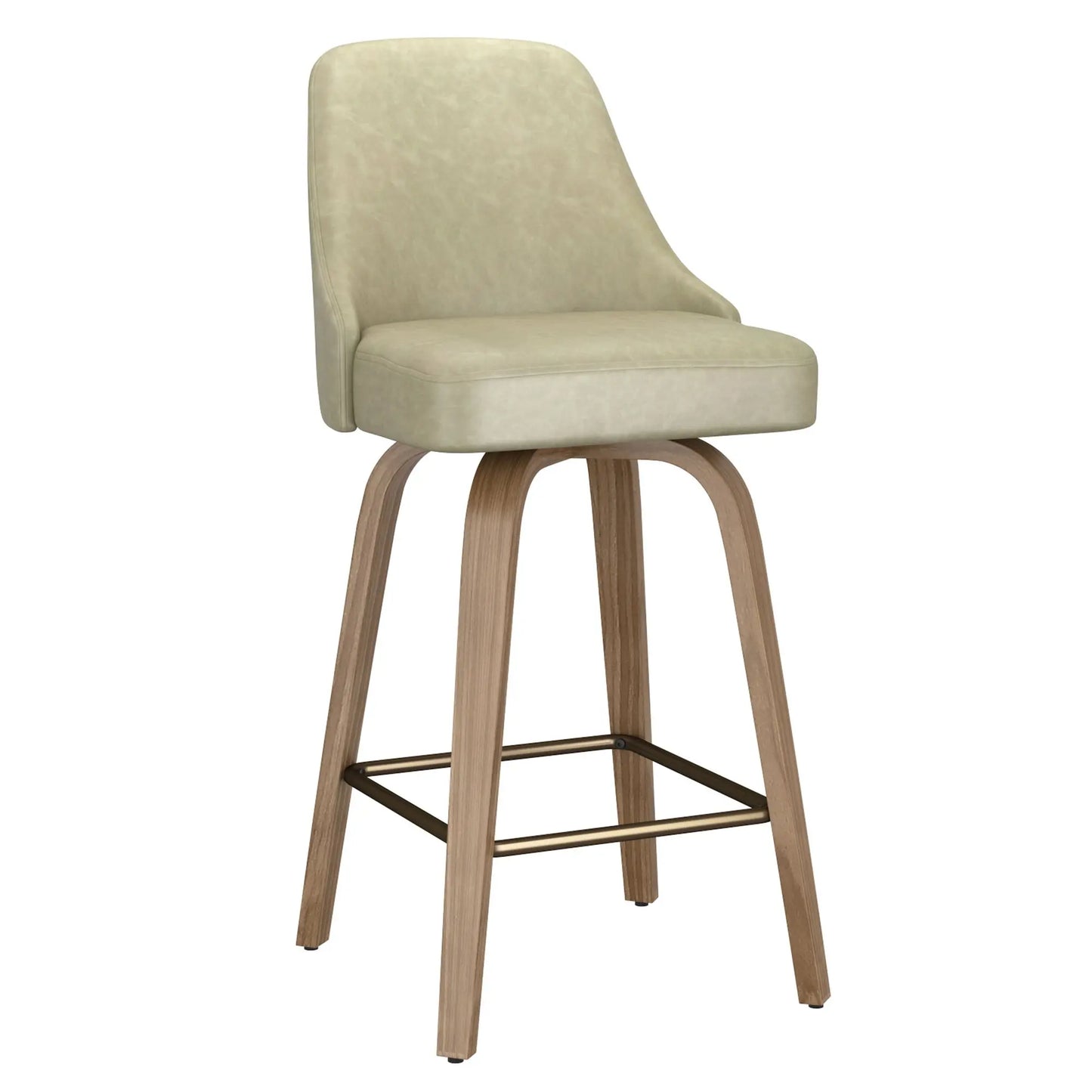 Oakley 26 Swivel Faux Leather Counter Stools - Set of 2