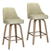 Oakley 26 Swivel Faux Leather Counter Stools - Set of 2