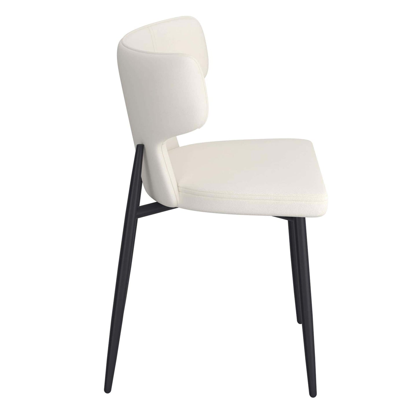 Olis Faux Leather Dining Chairs – Modern Wingback Side Chairs - Set of 2
