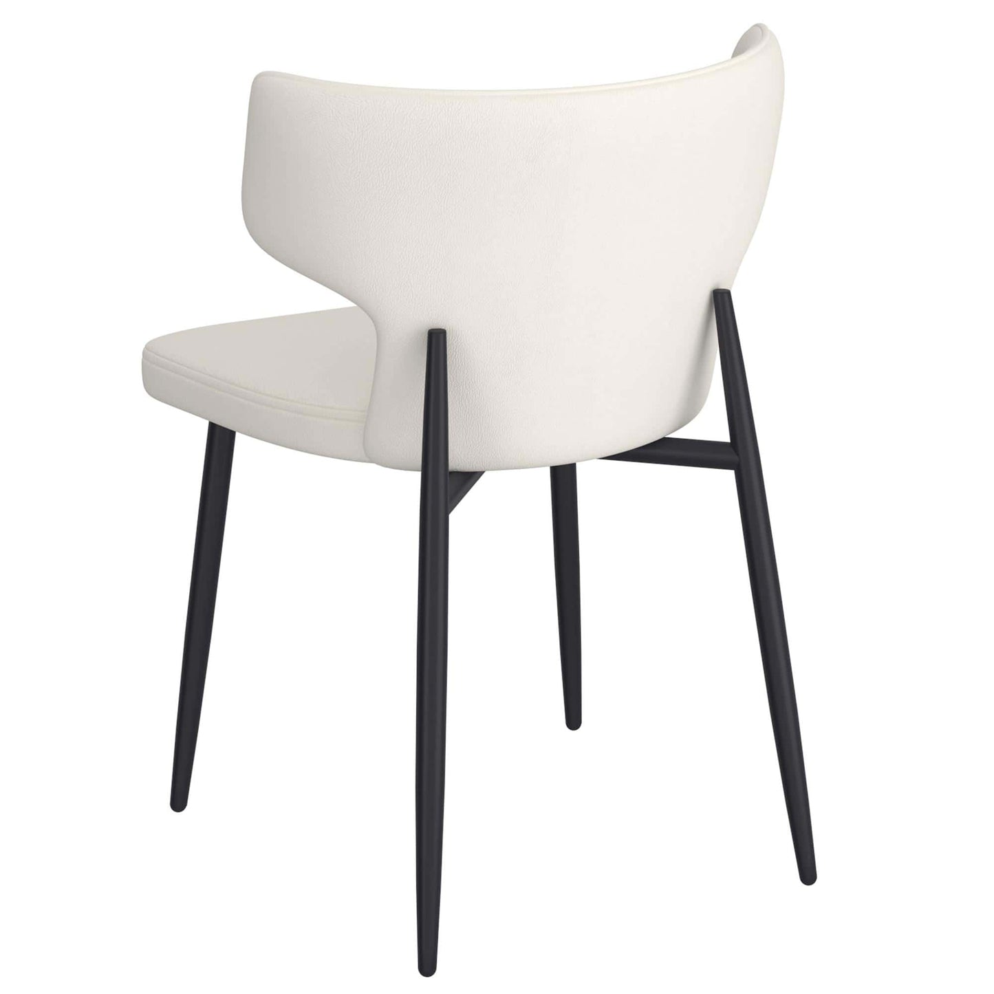 Olis Faux Leather Dining Chairs – Modern Wingback Side Chairs - Set of 2