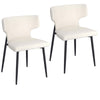 Olis Faux Leather Dining Chairs – Modern Wingback Side Chairs - Set of 2