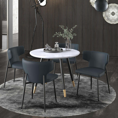 Olis Faux Leather Dining Chairs – Modern Wingback Side Chairs - Set of 2