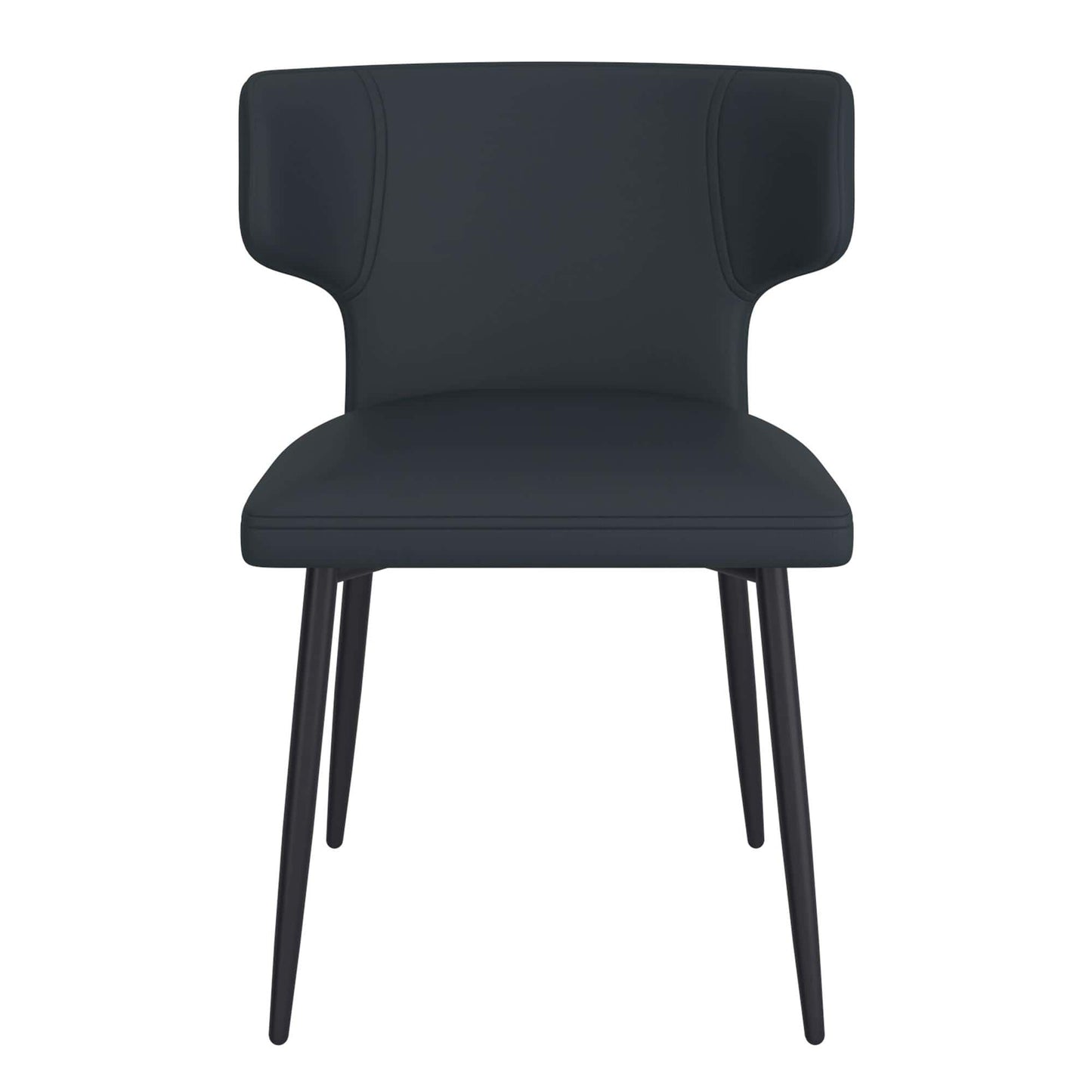 Olis Faux Leather Dining Chairs – Modern Wingback Side Chairs - Set of 2