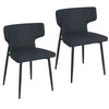 Olis Faux Leather Dining Chairs – Modern Wingback Side Chairs - Set of 2