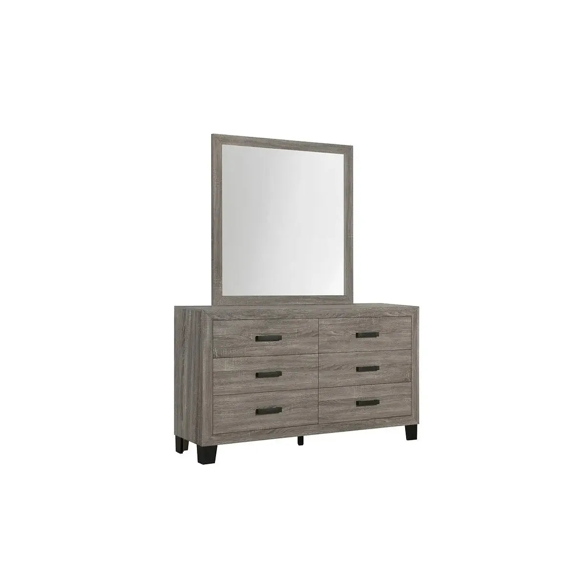 Wooden dresser with mirror 