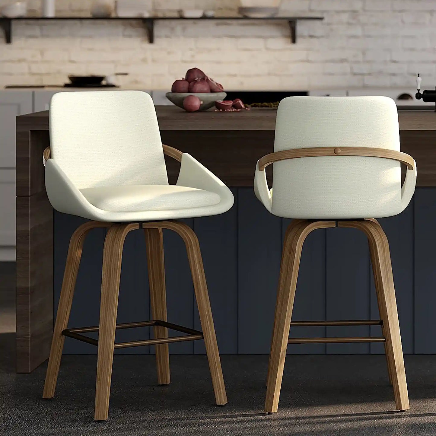 Parker 26 Swivel Counter Stools with Arms - Set of 2