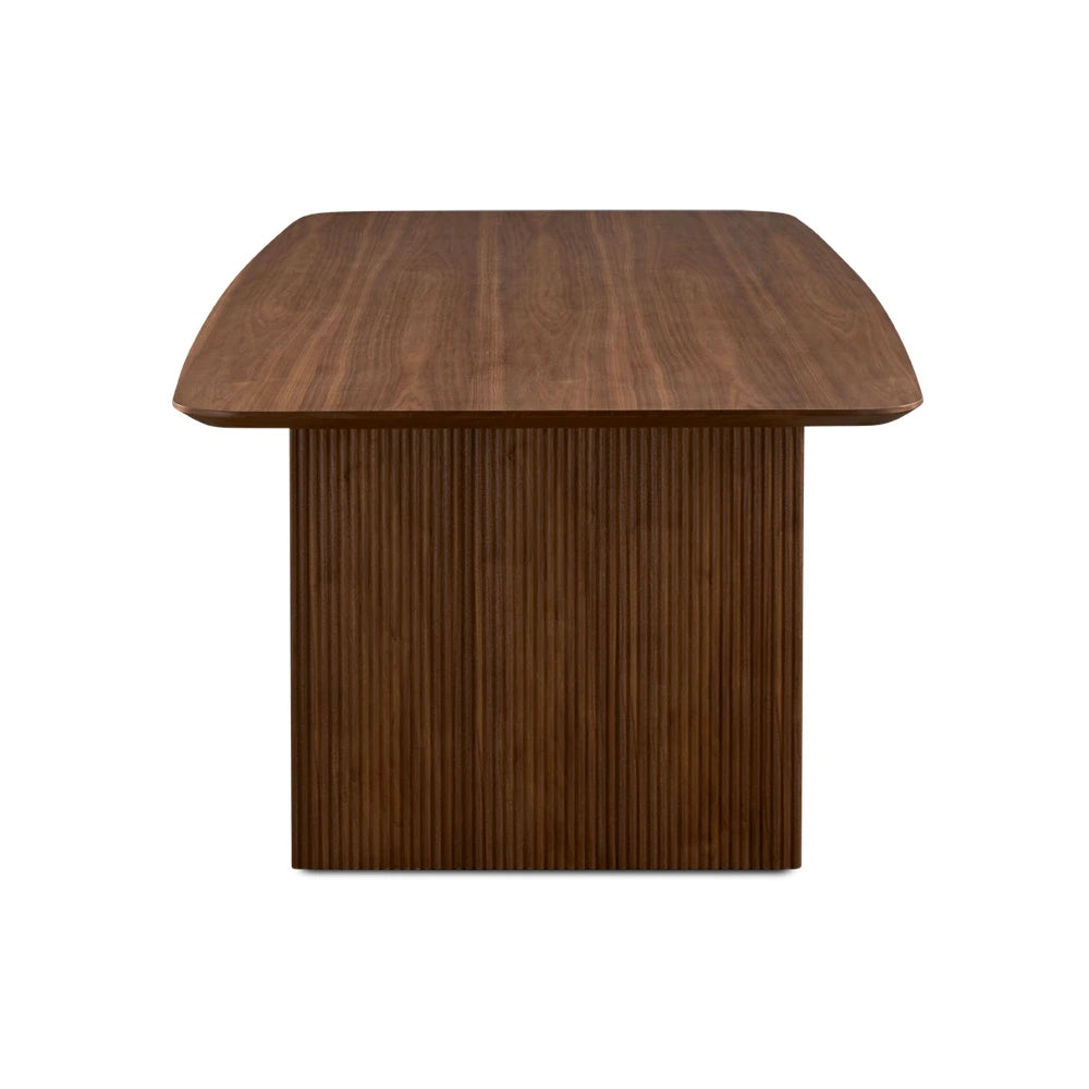 Pauline Walnut Veneer Dining Table –  Wood Table for Dining Space