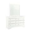 Pompei White six drawer dresser and a matching mirror 
