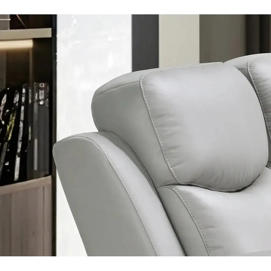 Gray leather chair 