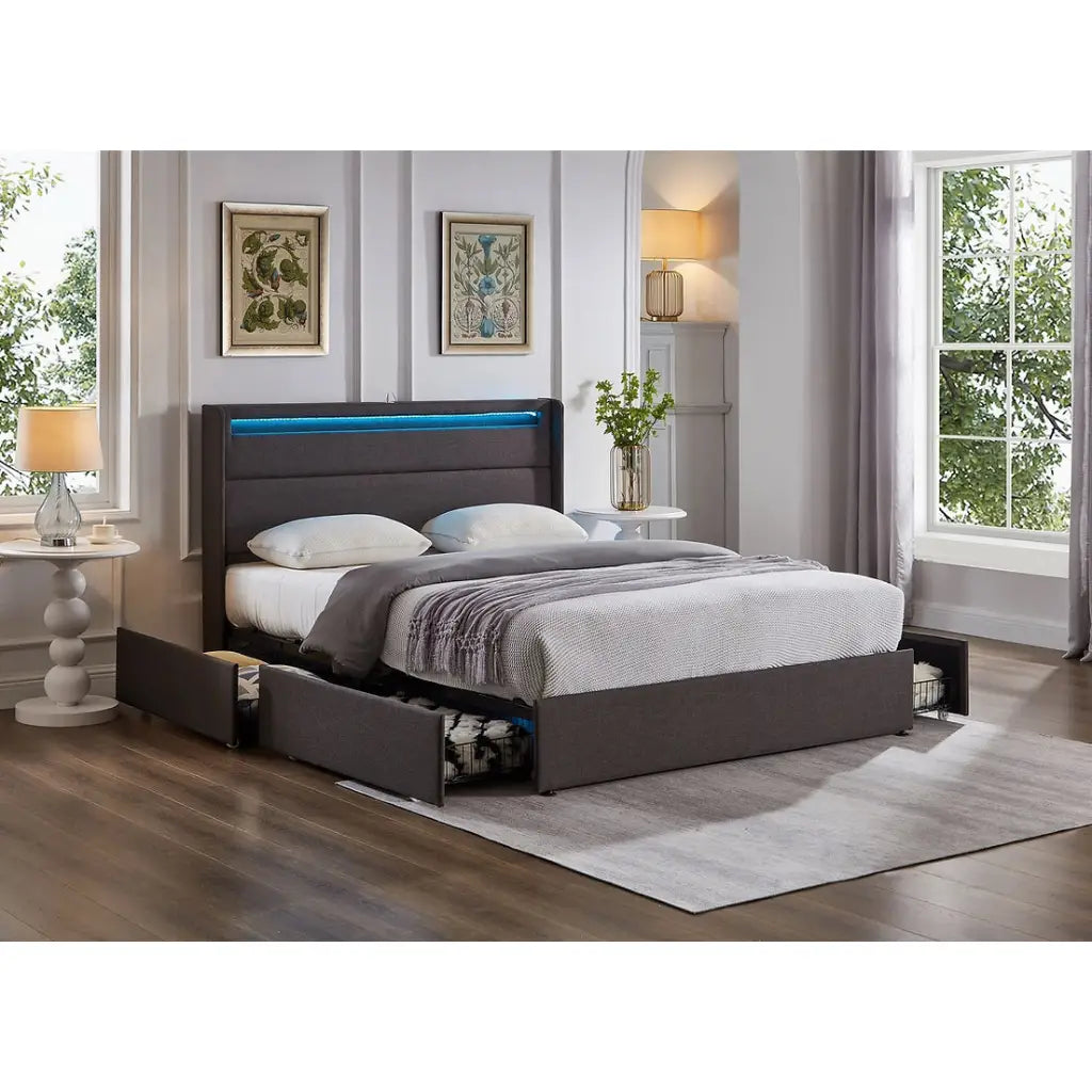 Queen Bed with Storage