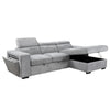 Right Facing Gray sectional sofa with storage drawers For sale in Montreal