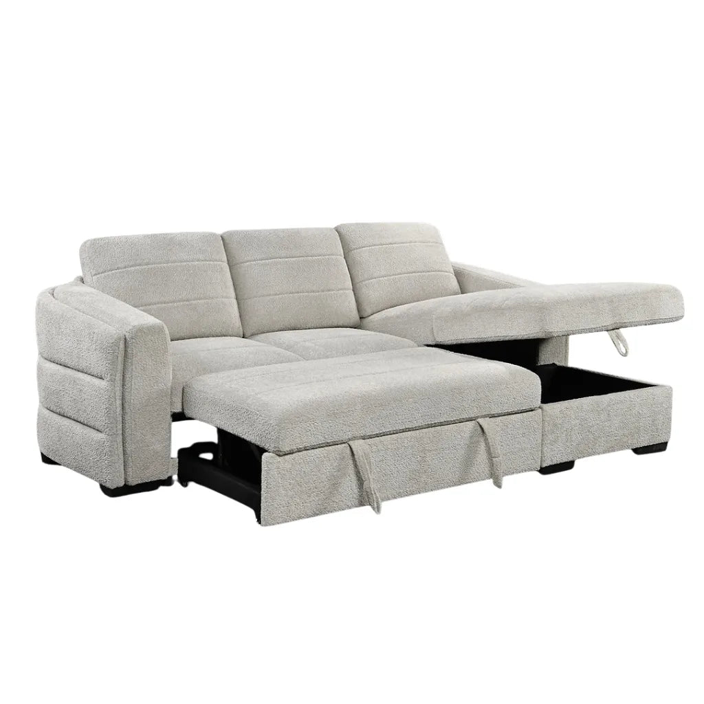 Gray sectional sofa with storage drawers For sale