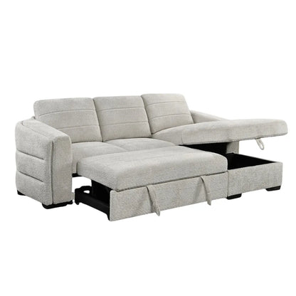 Gray sectional sofa with storage drawers For sale