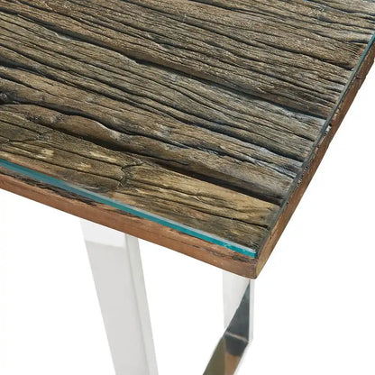 Railwood Console Table – Reclaimed Sleeper Wood & Steel Base