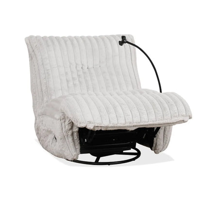 Gray cushioned chair with Phone holder
