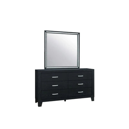 Black dresser with mirror 
