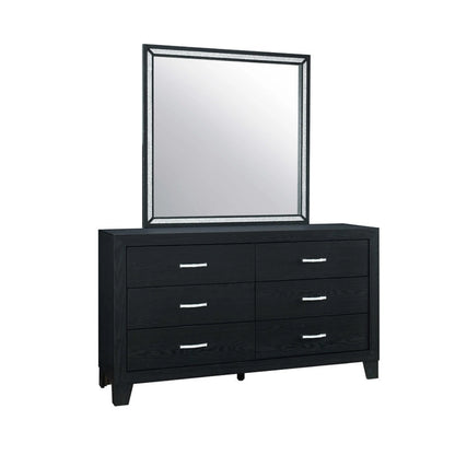 Black dresser with mirror 