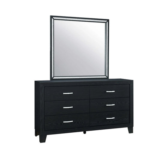 Black dresser with mirror 