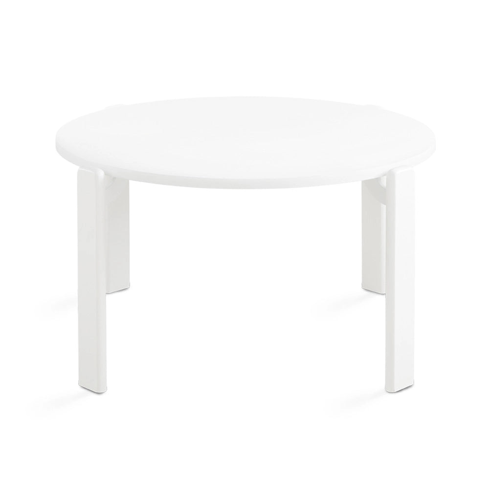 Myrtle White Round Coffee Table – Modern Wood Top with Oak Veneer