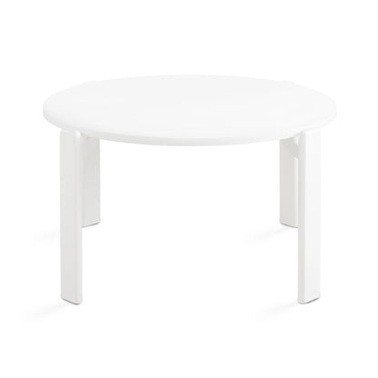 Myrtle White Round Coffee Table – Modern Wood Top with Oak Veneer