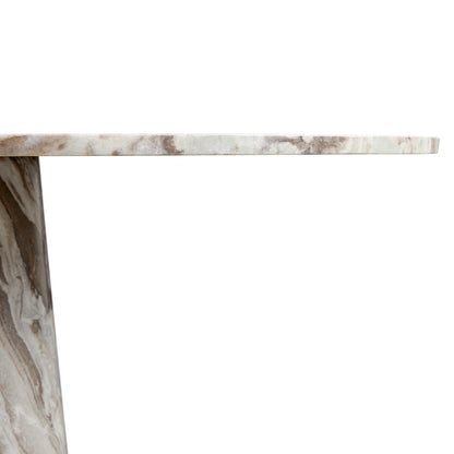 Belinda Round Marble Dining Table – Luxurious Real Marble Top with
