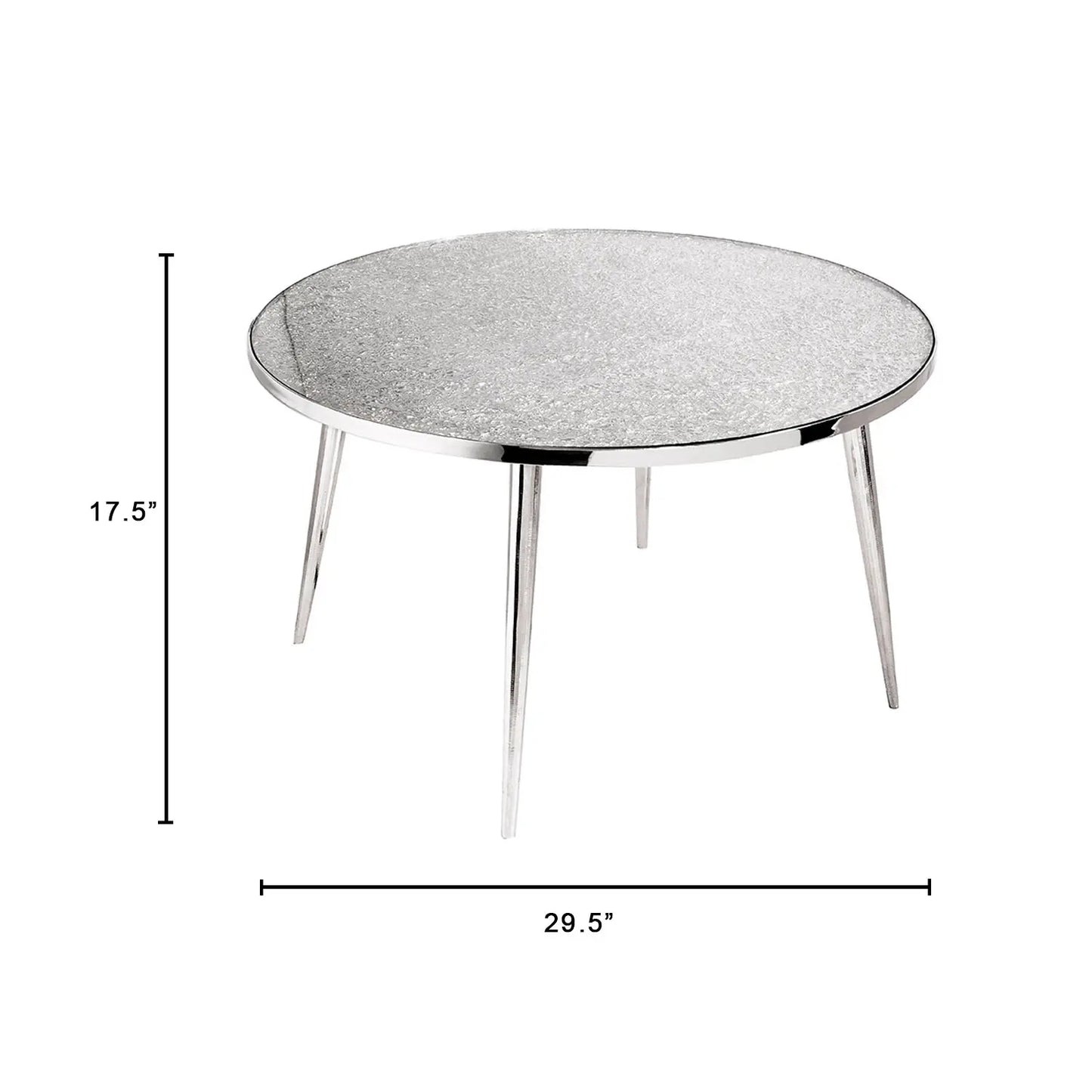 Aries Round Shaped Stainless Steel Coffee Table