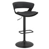 Rover Faux Leather Adjustable Bar Stool with Backrest