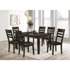 7-Piece Dining room set with a dark wood table and chairs for kitchen