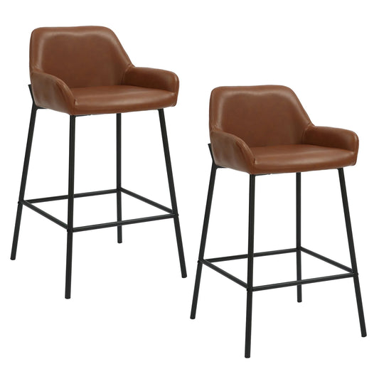 Baily 26" Faux Leather Counter Stools Set of 2