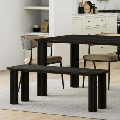 Sangra 71 Wood Dining Bench – Solid Mango with Natural Finish