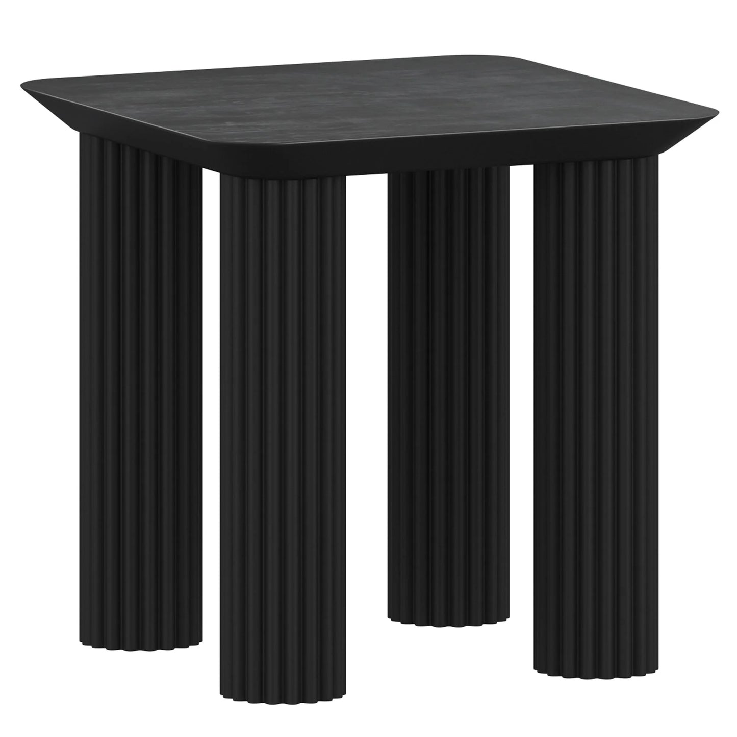 Sangra Black Mango Wood Side Table – Modern Accent for Living Spaces